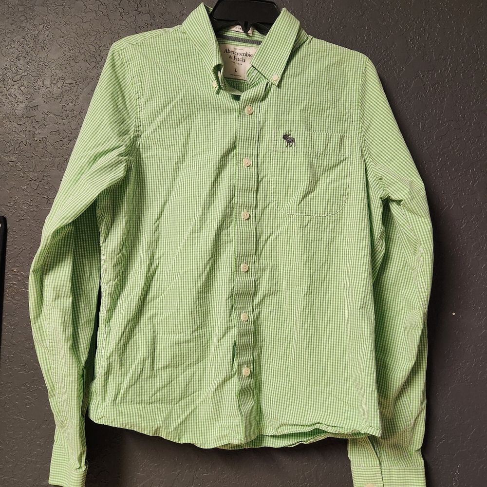 Men's Abercrombie & Fitch Poplin Shirt Size Large